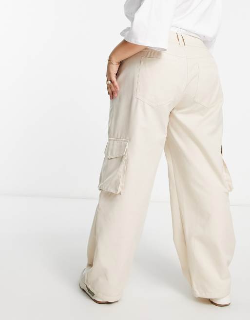 Cream utility hot sale trousers