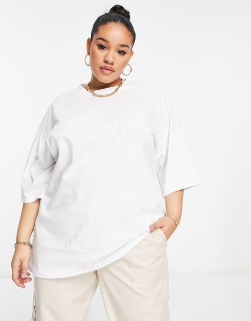 Something New Curve x Naomi - Anwer - Oversized T-shirt i hvid
