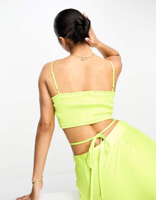 Neon store satin top