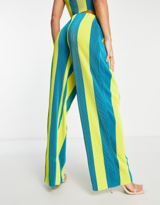 White and clearance yellow striped pants