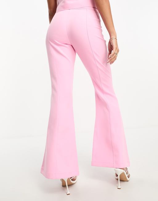 SOMETHINGNEW RUTH FLARE PANTS BAR - Trousers - prism pink/pink