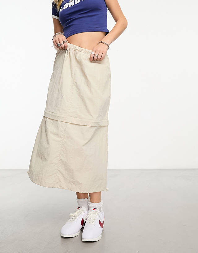 Something New - x gorpecore squad 2 in 1 convertible cargo skirt in stone