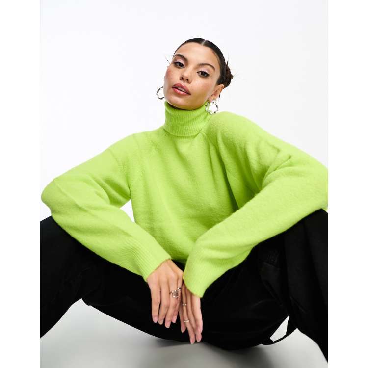 Lime green shop jumper zara