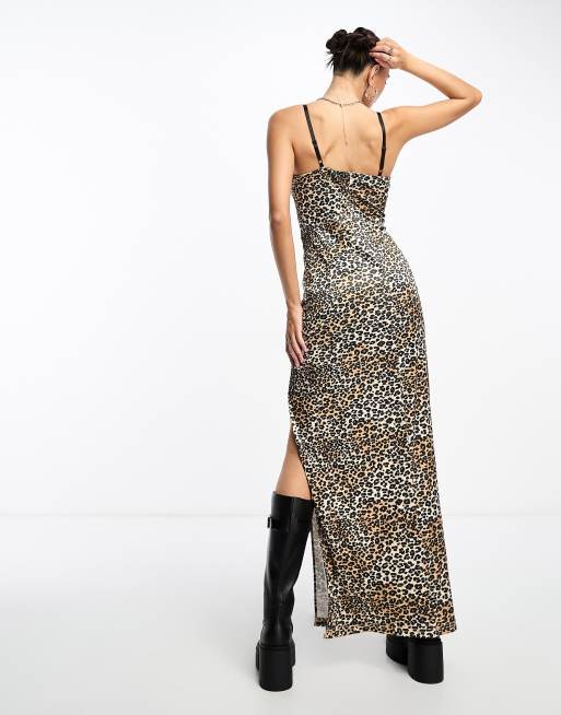 Leopard cami cheap dress