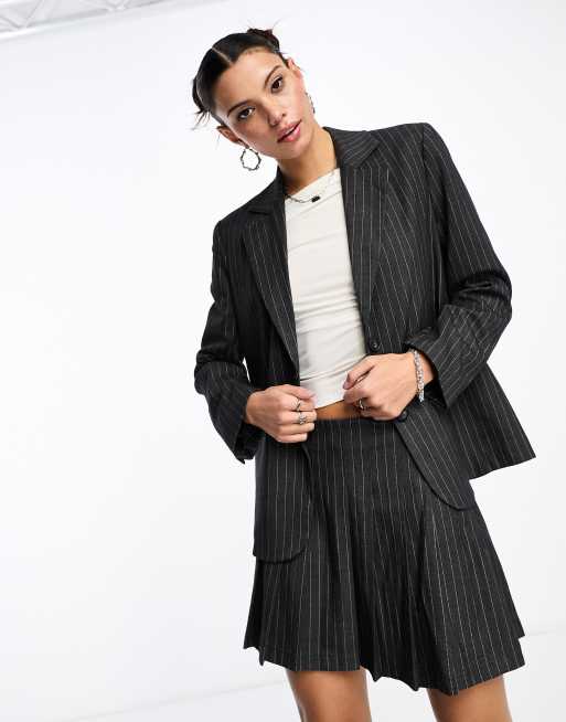 Striped shorts and blazer on sale set