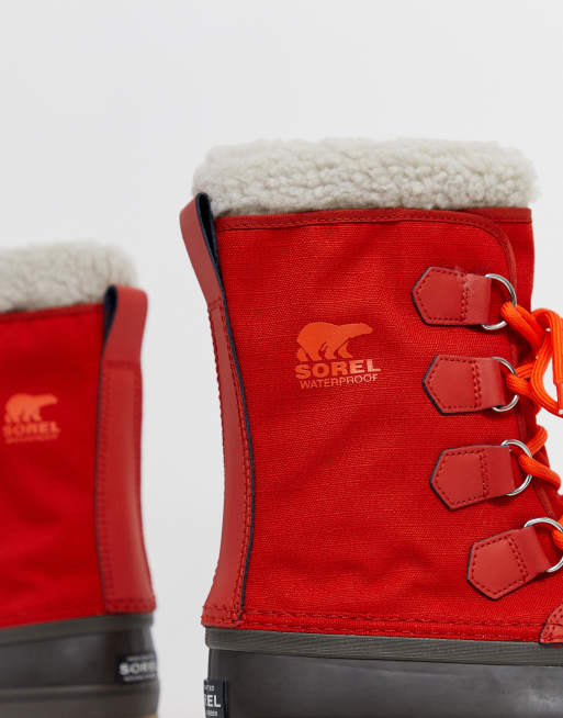 Sorel 1964 Pac Rote Winterstiefel Aus Nylon Asos