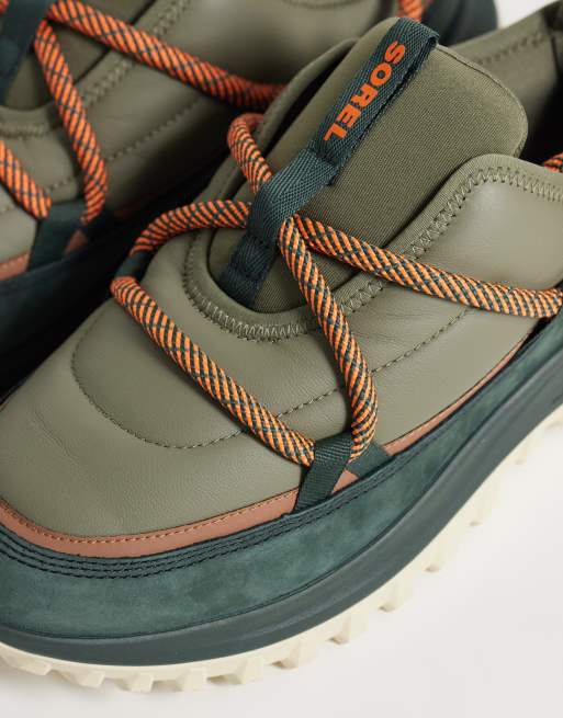 Sorel Callsign Daybreak LX sneakers in stone green, 4 of 5