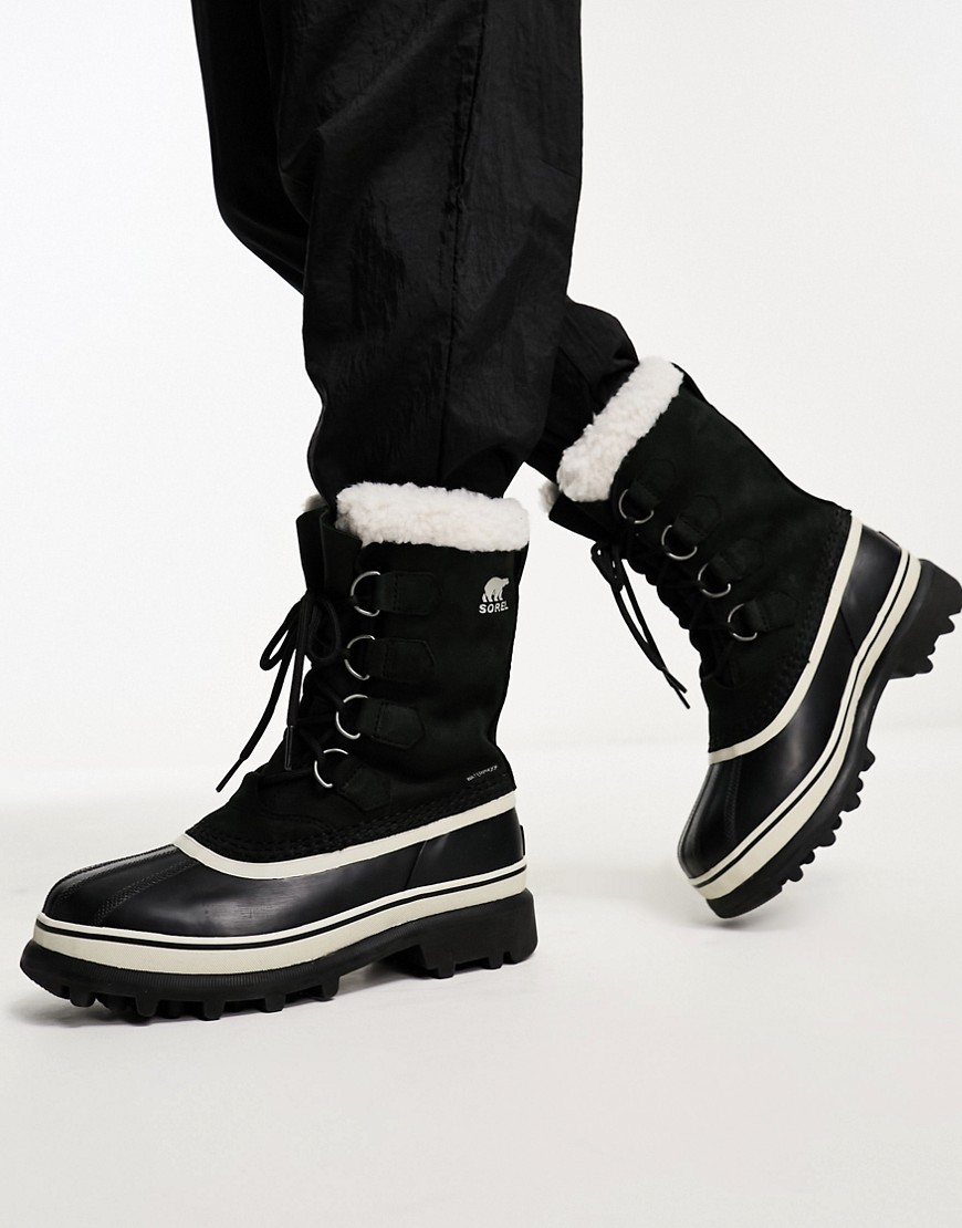 Shop Sorel Caribou Waterproof Boots In Black