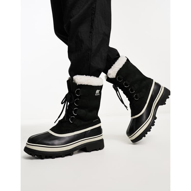 Sorel Caribou waterproof boots in black | ASOS