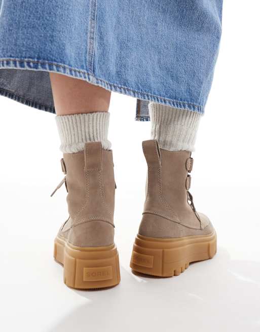 Sorel Caribou X Boot Lace – Jasnobrązowe wodoodporne botki