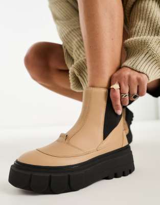 Sorel Caribou X Waterproof Platform Chelsea Boot In Brown