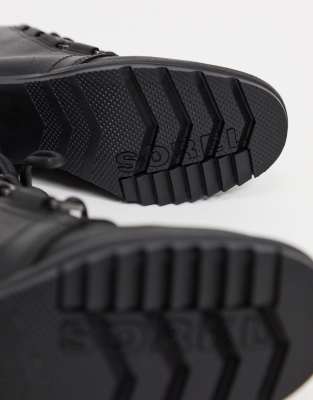 sorel cate lace up boot black