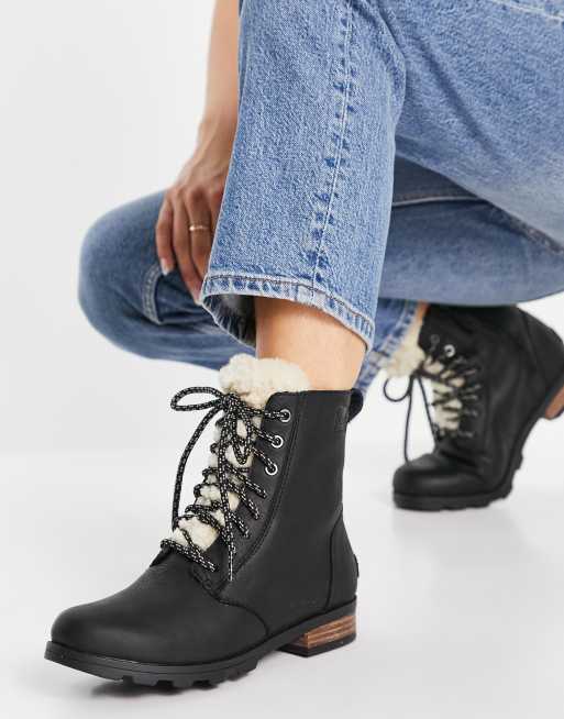 short lace up combat boots