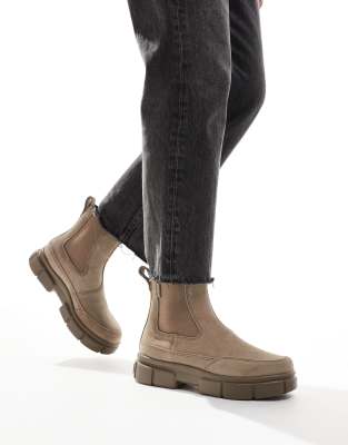 Sorel - Explorer STRT - Chelsea-Stiefel aus Wildleder in Omega-Taupe und dunklem Sandbeige-Braun