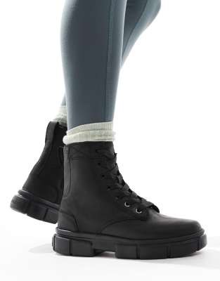 Sorel - Explorer STRT - Schnürstiefel aus Leder in Schwarz