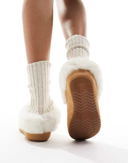 Sorel Go Coffee Run Chaussons Beige ASOS - Main Image