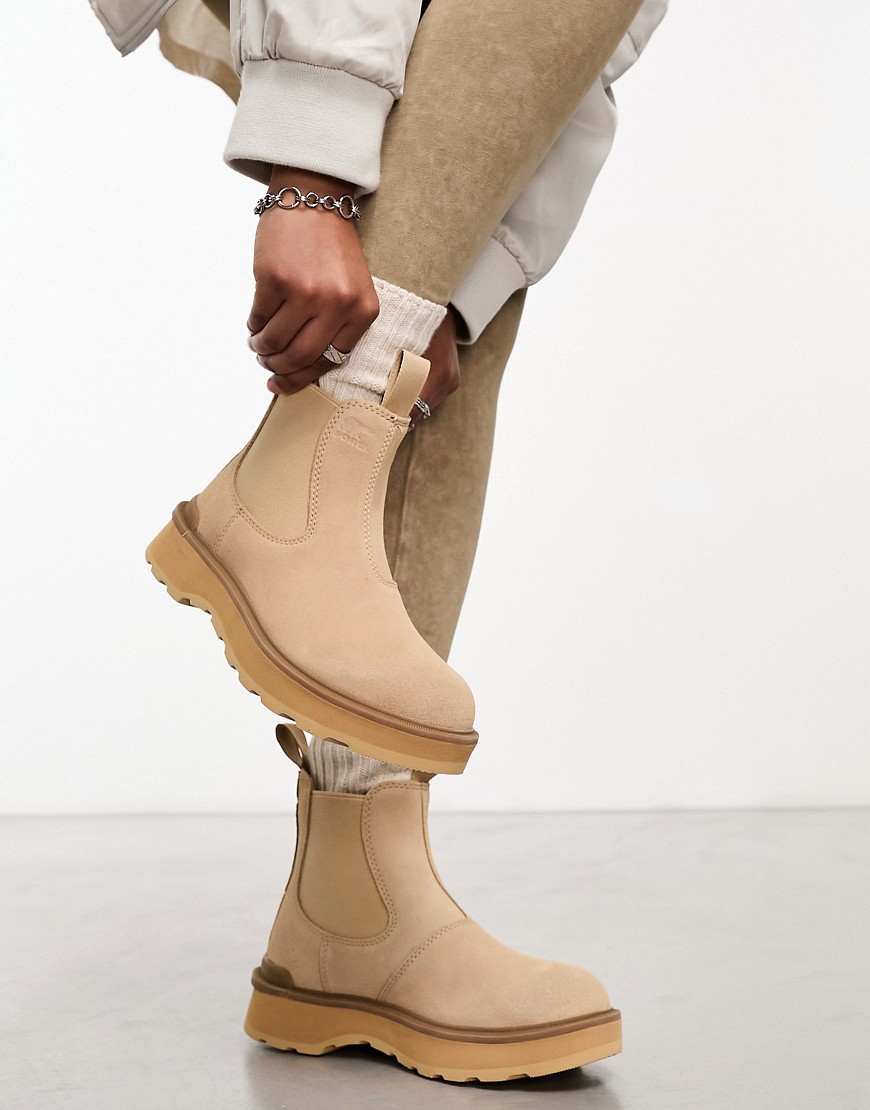 Sorel Hi-Line cheslea boots in camel-Brown