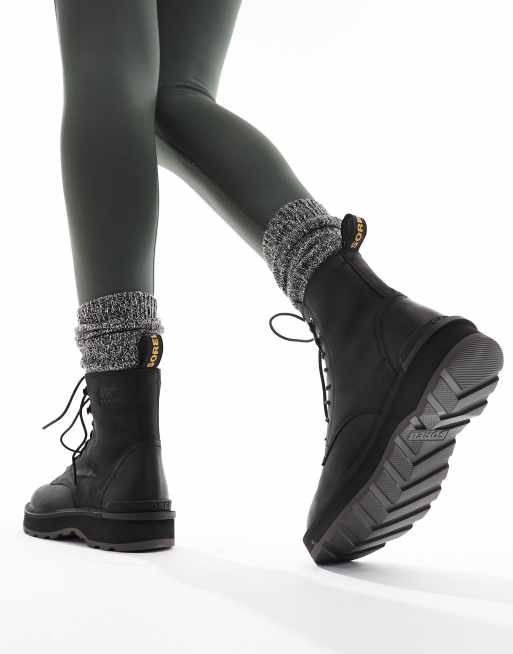 Sorel Hi-Line lace up boots in black