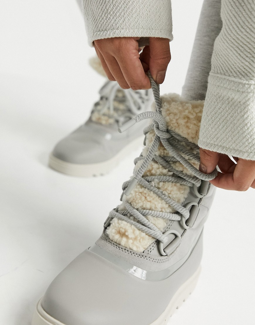 Sorel Joan Of Arctic Next lace up boots in dove-Grey