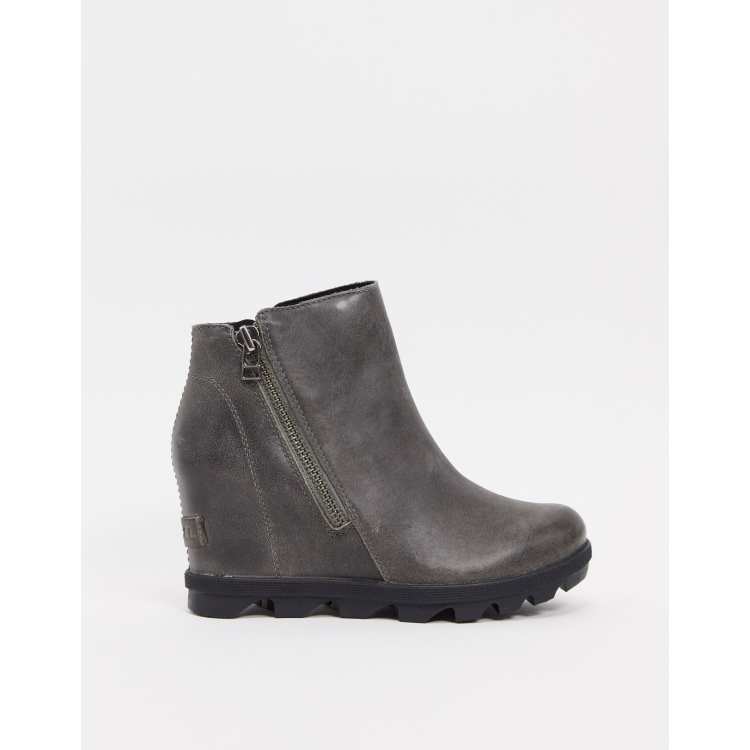 Sorel joan of arctic wedge zip black hot sale