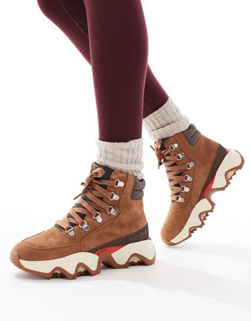 Sorel - Kinetic Impact Conquest Plus - Gyldenbrune vandrestøvler med brune detaljer, 4 af 4