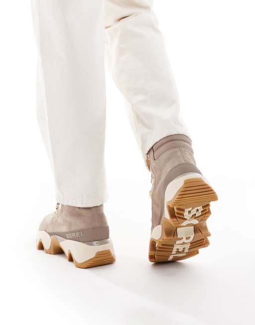 Sorel Kinetic Impact Conquest Plus hiking boots in taupe and gum, 4 of 4