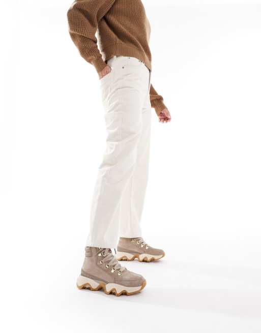 Sorel - Kinetic Impact Conquest Plus - Scarponcini da trekking color tortora con suola in gomma, 3 di 4