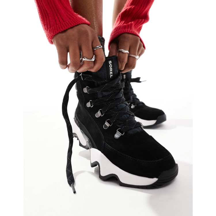 (取寄) ソレル レディース キネティック インパクト コンクエスト プラス ウォータープルーフ SOREL women Kinetic Impact Conquest Plus Waterproof Black/Sea Salt Sorel Kinetic Impact Conquest Plus WP waterproof suede snow boots