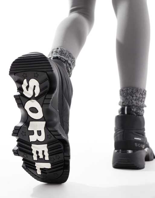 Sorel - Kinetic Impact Puffy Zip WP - Scarponcini da neve impermeabili e imbottiti color nero e sale marino, 2 di 4