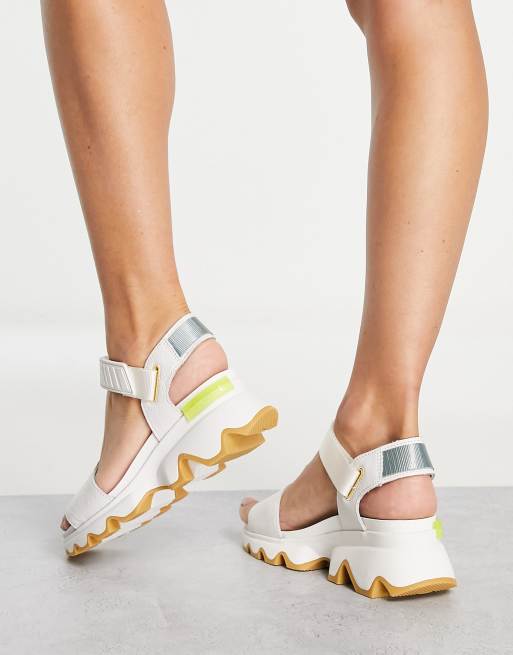 Sorel Kinetic sporty sandals in white ASOS