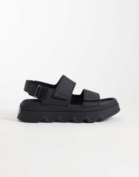 Sorel Kinetic sunchase ankle strap sandals in black - view 1