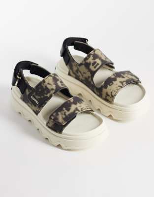 Kinetic Sunchase - Sandalen mit Knöchelriemen in Schwarz und Cremeweiß Weiß 40