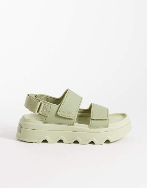 Sorel - Kinetic Sunchase - Sandali color salvia con cinturino alla caviglia