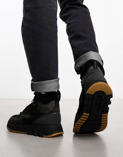 Sorel Mac Hill Lite Trace waterproof boots in black | ASOS