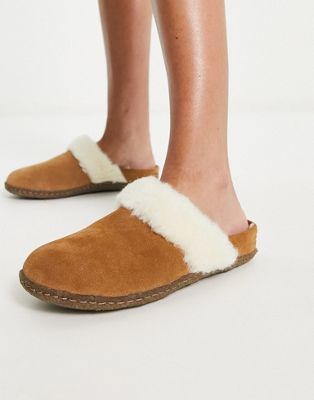 Sorel Nakiska slipper in tan  - ASOS Price Checker
