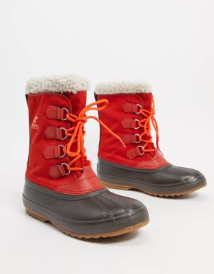 sorel boots red laces