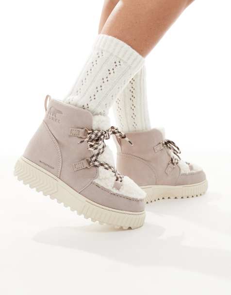 Sorel Ona Ave alpine boots in crushed clay and chalk - view 1