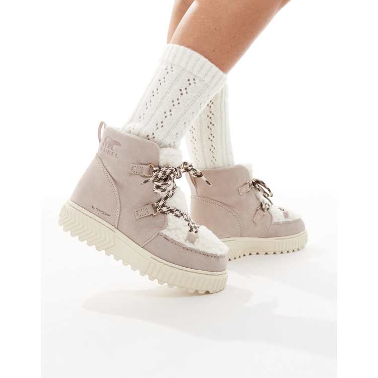 Sorel Ona Ave alpine boots in crushed clay and chalk ASOS