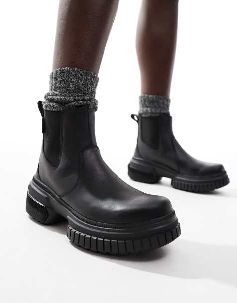 Sorel ONA AVE waterproof leather chelsea boots in black - view 1