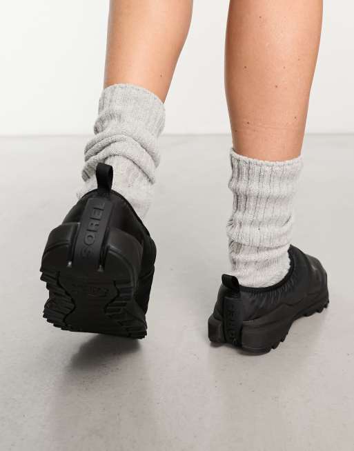 Sorel Ona Rmx Puffy slippers in black | ASOS