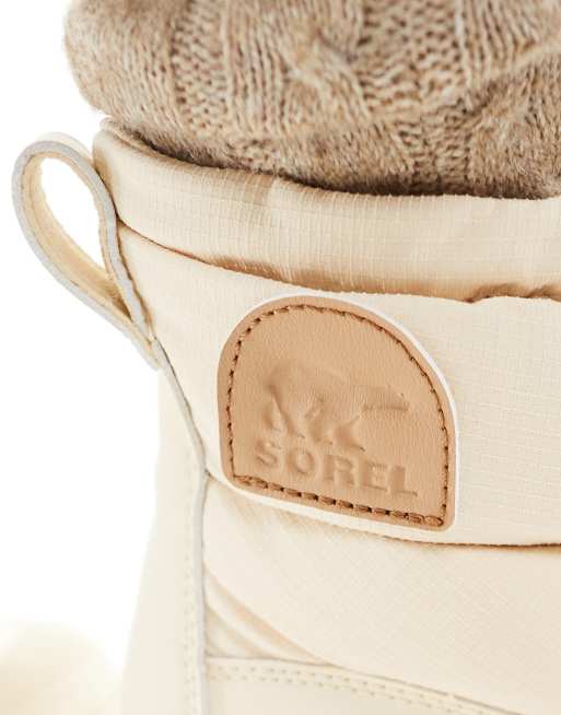 Sorel Out N About IV Puffy WP waterproof snow puffer boots in honey white and canoe, 3 of 4