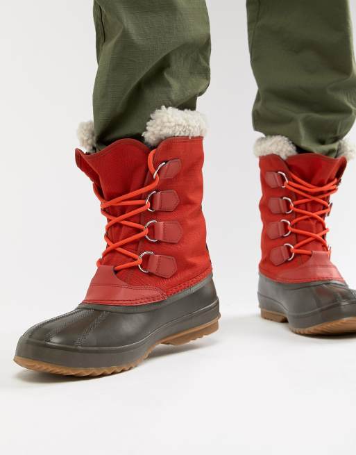 Sorel red store boots