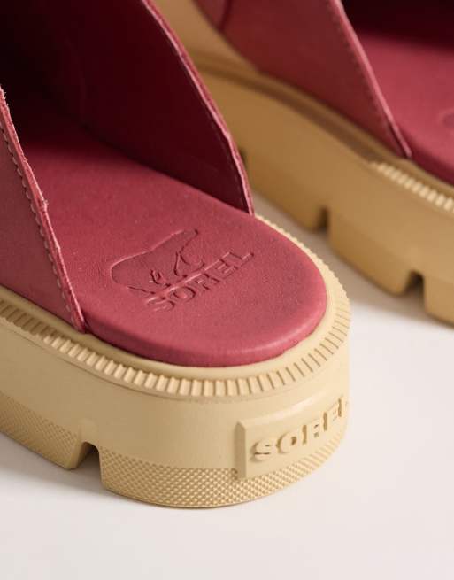 Sorel - Rein - Cremehvide og rosa clogs, 3 af 4