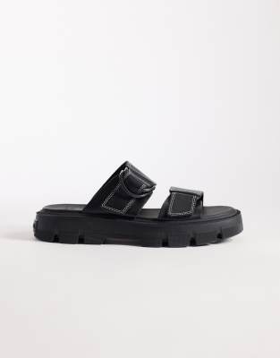 Sorel - Rein - Slider-Sandalen in Schwarz