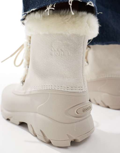 Sorel Snow Angel winter boots in off white and light grey, 3 of 4