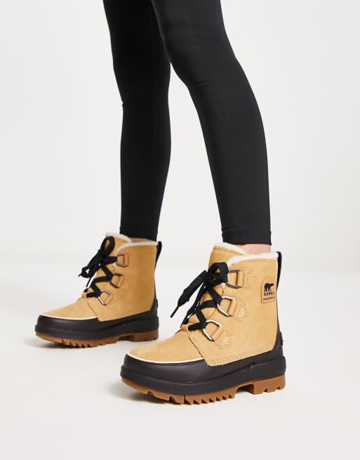 Sorel Tivoli waterproof boots with 100g insulation in curry