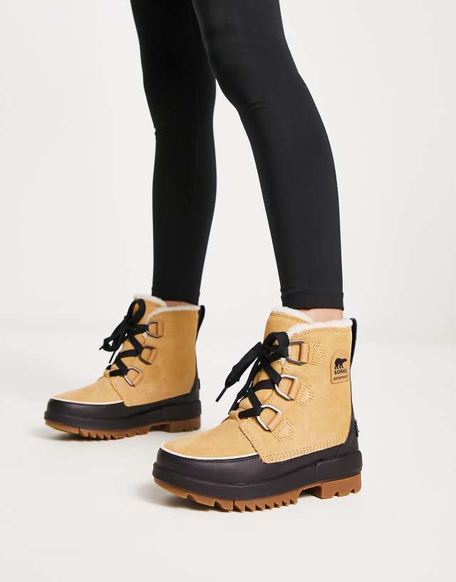 Sorel Tivoli waterproof boots with 100g insulation in curry leather