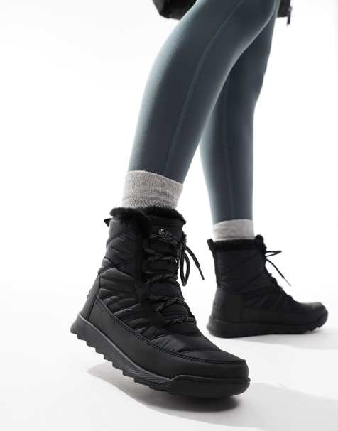 Sorel Whitney II Plus WP waterproof lace up snow boots in black and quarry - view 1