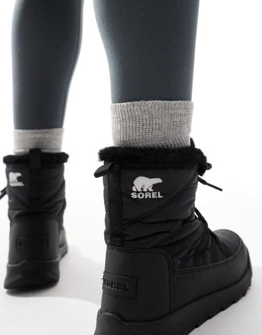 Sorel – Whitney II Plus WP – Wodoodporne sznurowane śniegowce w czarnym kolorze, 2 z 4