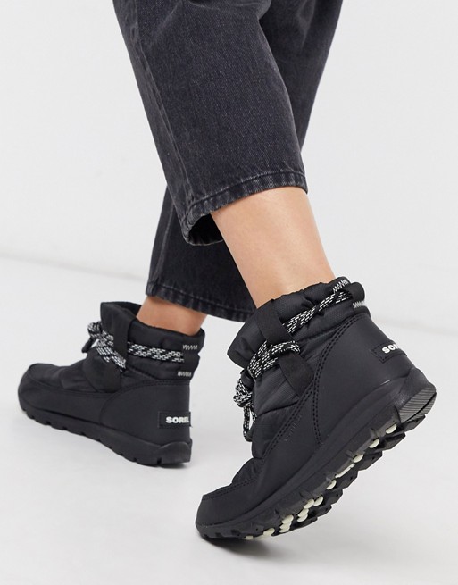 Sorel Whitney waterproof short boots in black